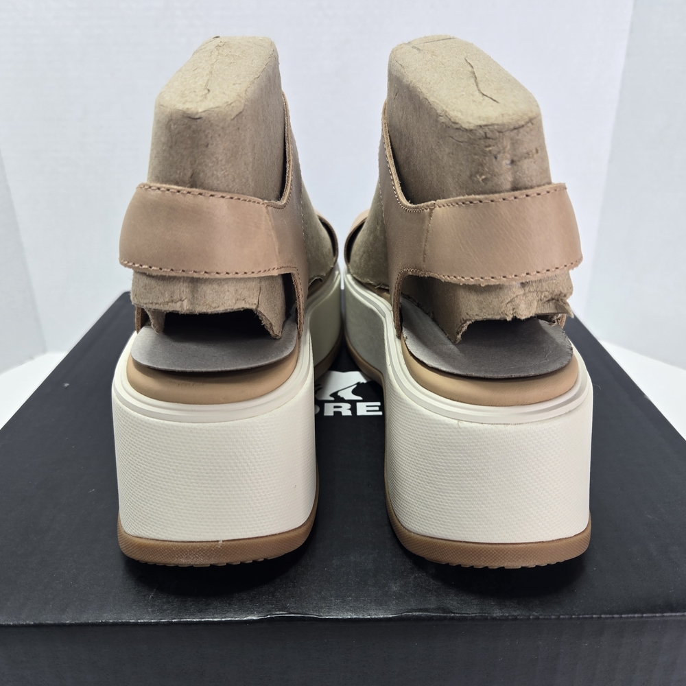Sorel Dayspring Ankle Strap Platform Tan Sandal with Buckle Strap Women's Size 9 - Picture 2 of 10